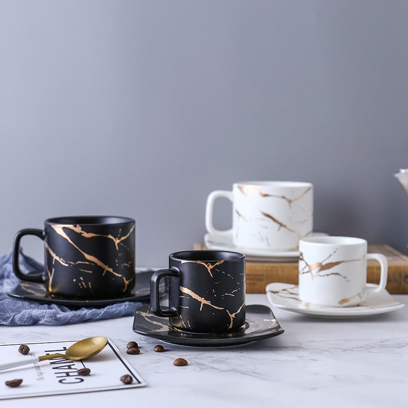 Black & White Cup And Saucer